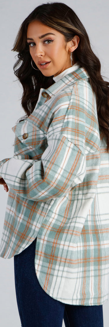 Keeping Knit Casual Plaid Shacket for 2023 festival outfits, festival dress, outfits for raves, concert outfits, and/or club outfits