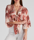 With fun and flirty details, Out Sailing Satin Tie-Front Top shows off your unique style for a trendy outfit for the summer season!