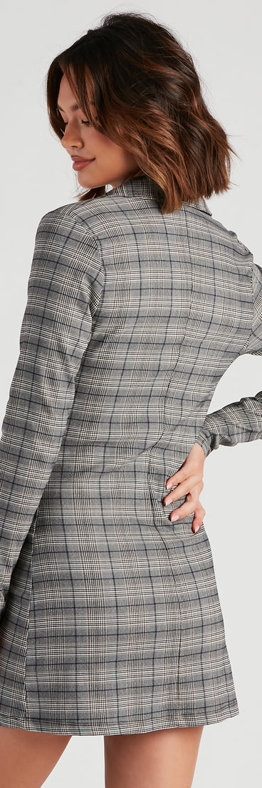 Perfectly Prepped Plaid Long Blazer helps create the best summer outfit for a look that slays at any event or occasion!