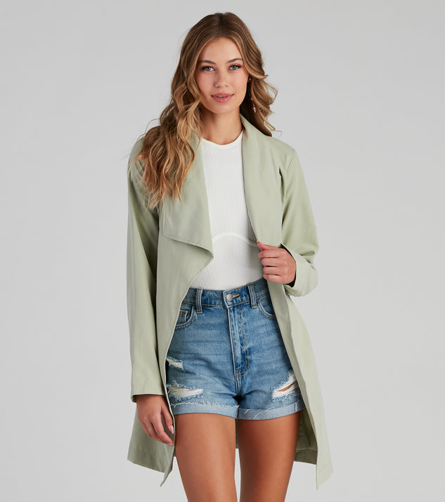 Handle It Draped Trench Coat helps create the best summer outfit for a look that slays at any event or occasion!