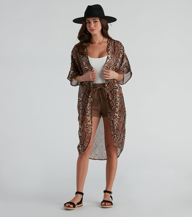 Can't Be Tamed Snake Print Kimono is a trendy pick to create 2023 festival outfits, festival dresses, outfits for concerts or raves, and complete your best party outfits!