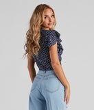 With fun and flirty details, So Darling Ditsy Floral Crop Top shows off your unique style for a trendy outfit for the summer season!