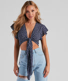 With fun and flirty details, So Darling Ditsy Floral Crop Top shows off your unique style for a trendy outfit for the summer season!