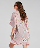 Blissful Blooms Crepe Floral Kimono for 2023 festival outfits, festival dress, outfits for raves, concert outfits, and/or club outfits