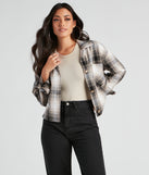 Chill Temps Plaid Crop Shacket helps create the best summer outfit for a look that slays at any event or occasion!