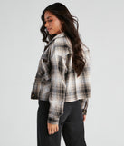 Chill Temps Plaid Crop Shacket helps create the best summer outfit for a look that slays at any event or occasion!
