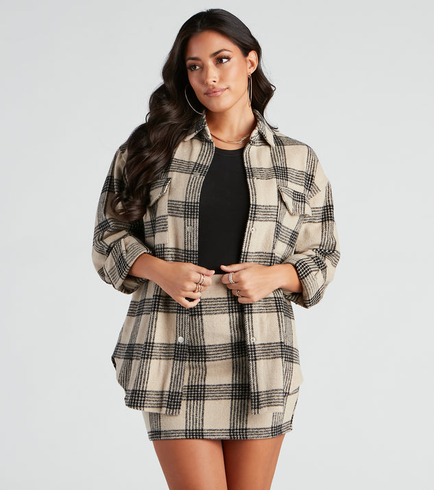 You’ll look stunning in the Forever In Plaid Woven Shacket when paired with its matching separate to create a glam clothing set perfect for parties, date nights, concert outfits, back-to-school attire, or for any summer event!
