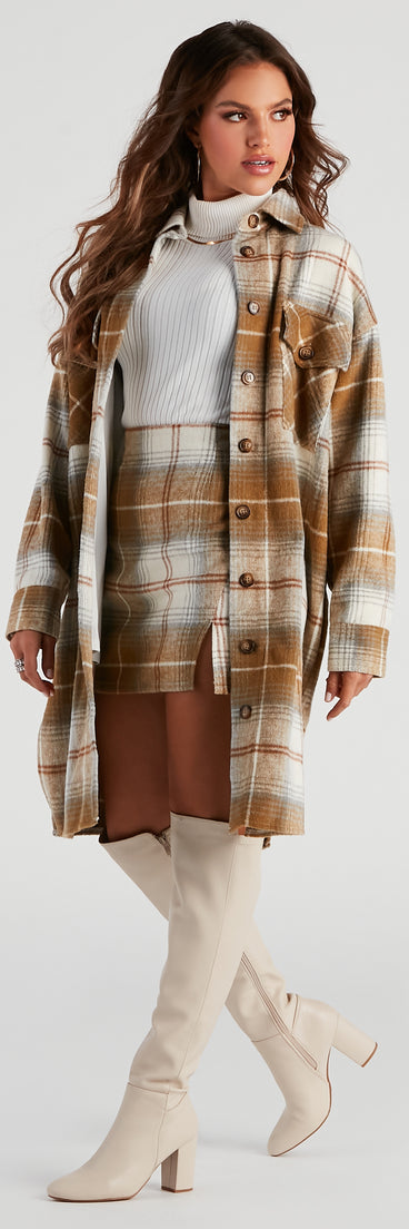 Best Match Plaid Longline Shacket helps create the best summer outfit for a look that slays at any event or occasion!