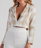Girl On The Run Plaid Crop Blazer helps create the best summer outfit for a look that slays at any event or occasion!