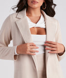Valley Girl Faux Suede Long Blazer helps create the best summer outfit for a look that slays at any event or occasion!