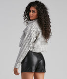 Preppy Element Tweed Crop Jacket is a trendy pick to create 2023 festival outfits, festival dresses, outfits for concerts or raves, and complete your best party outfits!