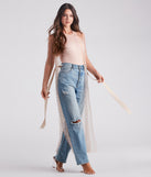 Effortlessly Glam Pearl And Rhinestone Duster is a fire pick to create 2023 festival outfits, concert dresses, outfits for raves, or to complete your best party outfits or clubwear!