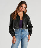 New Rule Faux Leather Crop Shacket helps create the best summer outfit for a look that slays at any event or occasion!