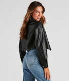 New Rule Faux Leather Crop Shacket helps create the best summer outfit for a look that slays at any event or occasion!