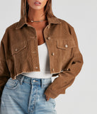 Walk The Halls Corduroy Crop Jacket helps create the best summer outfit for a look that slays at any event or occasion!