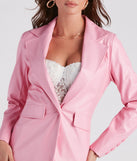 So Fabulous Faux Leather Blazer helps create the best summer outfit for a look that slays at any event or occasion!