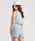 Casual And Chic Cropped Linen Vest helps create the best summer outfit for a look that slays at any event or occasion!