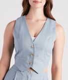 Casual And Chic Cropped Linen Vest helps create the best summer outfit for a look that slays at any event or occasion!