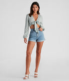 With fun and flirty details, Swept Away Gauze Tie-Front Top shows off your unique style for a trendy outfit for the summer season!
