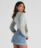 With fun and flirty details, Swept Away Gauze Tie-Front Top shows off your unique style for a trendy outfit for the summer season!