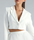 Korrie Formal Woven Crop Blazer