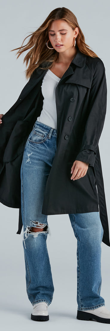 Layer Up Double-Breasted Trench Coat