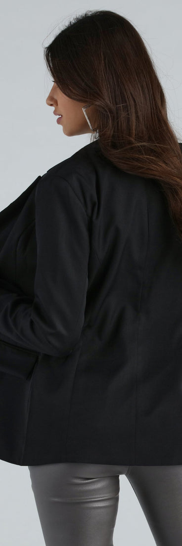 Classy Night Long Sleeve Woven Blazer