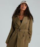Get A Clue Double Breasted Trench Coat
