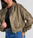 There She Goes Woven Bomber Jacket
