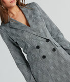 Things To Do Ponte Plaid Blazer Dress