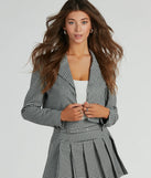 Your fall and winter outfits will be on-trend when you style the Preppy Perfection Gingham Twill Cropped Blazer to complete your best outfit of the day or add a layer of stylish warmth to your look!