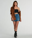 Easy Going Cutie Oversized Faux Suede Shacket