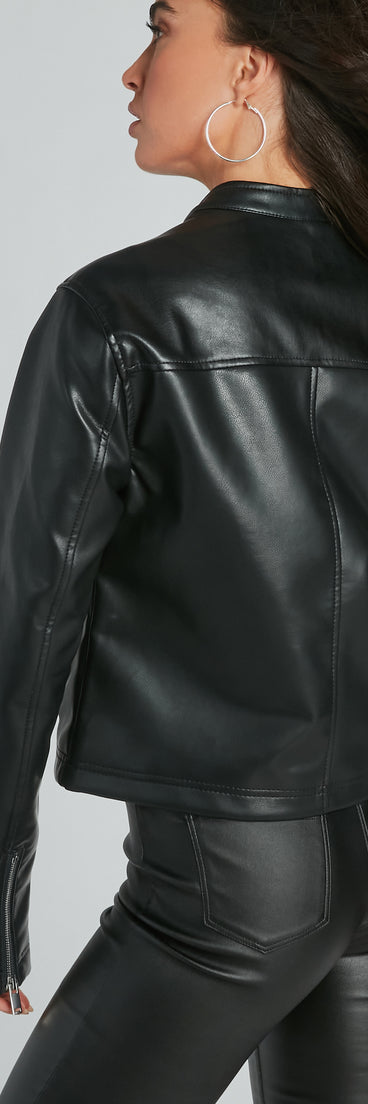 High Speed Moto Faux Leather Jacket is a fire pick to create a concert outfit, 2024 festival looks, outfits for raves, or to complete your best party outfits or clubwear!