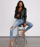 Biker Chic Crop Jacket helps create the best summer outfit for a look that slays at any event or occasion!