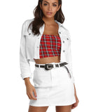 You’ll look stunning in the Denim Dreams Cropped Jacket when paired with its matching separate to create a glam clothing set perfect for parties, date nights, concert outfits, back-to-school attire, or for any summer event!
