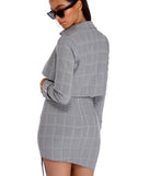 Plaid Attractive Cropped Jacket