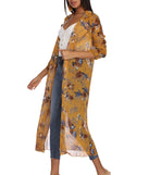 Floral Beauty Chiffon Trench