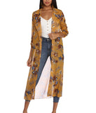 Floral Beauty Chiffon Trench
