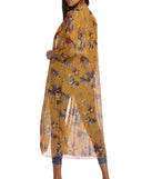 Floral Beauty Chiffon Trench