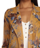 Floral Beauty Chiffon Trench