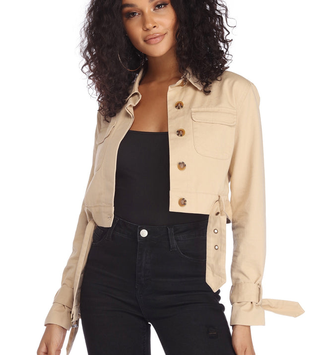 Let's Go Cropped Jacket helps create the best summer outfit for a look that slays at any event or occasion!