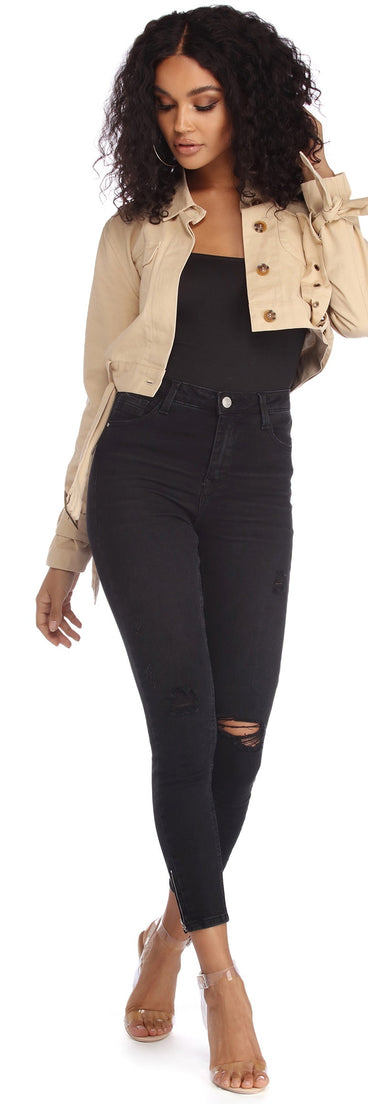 Let's Go Cropped Jacket helps create the best summer outfit for a look that slays at any event or occasion!