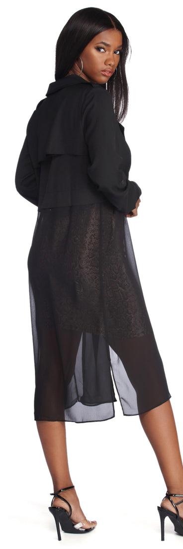 Making Moves Chiffon Duster for 2022 festival outfits, festival dress, outfits for raves, concert outfits, and/or club outfits