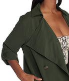 With fun and flirty details, Quite Contemporary Trench Jacket shows off your unique style for a trendy outfit for the summer season!