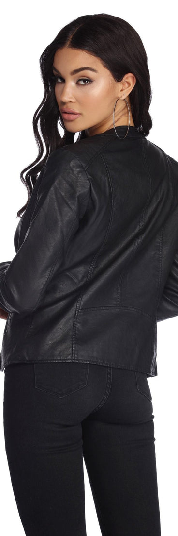 Bad Decisions Faux Leather Jacket for 2023 festival outfits, festival dress, outfits for raves, concert outfits, and/or club outfits