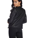 Bad Decisions Faux Leather Jacket for 2023 festival outfits, festival dress, outfits for raves, concert outfits, and/or club outfits