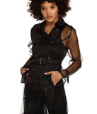 Sheer Organza Trench Coat helps create the best summer outfit for a look that slays at any event or occasion!