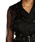 Sheer Organza Trench Coat helps create the best summer outfit for a look that slays at any event or occasion!