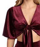 Slaying In Velvet Crop Top