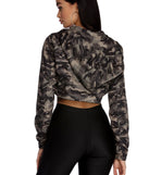 Chillin' In Camo Cropped Jacket helps create the best summer outfit for a look that slays at any event or occasion!